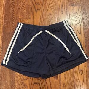Vintage HEAD Womens Medium Blue Mesh Track Shorts White Stripe 90s Gym Retro Y2K